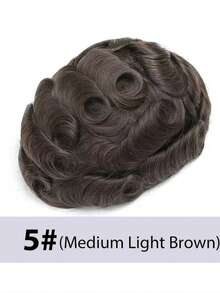 Men's PU Hair Clips, Made Of European Hair, With Dimensions Of 8X10 Inches, Featuring A 0.04mm Fine Leather Hair Replacement System And All V-Shaped Loop Hair Clips - Multicolor - View 8