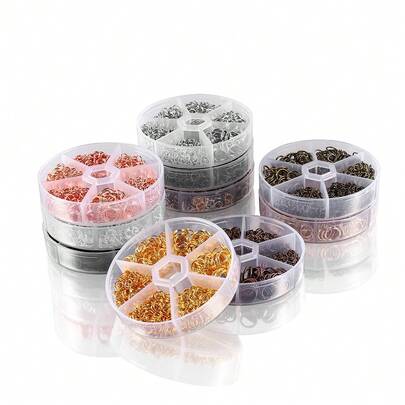 1Box Mixed Size Open Jump Rings Split Rings Jewelry Making Kit For Diy Jewelry Making Accessories Supplies