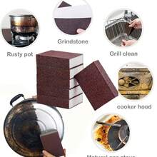 1pc/3pcs Rust Removal Pot Scrubber. High-Density, Gentle On Cookware. Kitchen Cleaning Cloth, Minimalist Design. Square Shape, Household Cleaning Cloth. Scouring Sponge, Cookware, Cleaning Tools. Kitchen, Bathroom, Home, Household Items. Convenient And Quick. Study Supplies. Dimensions (4in X 2.7in). - Multicolor - View 7