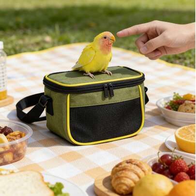 Multifunctional Bird Carrier Bag, Adjustable Shoulder Strap, Fashionable Pet Travel Bag Suitable For Small Birds And Parrots