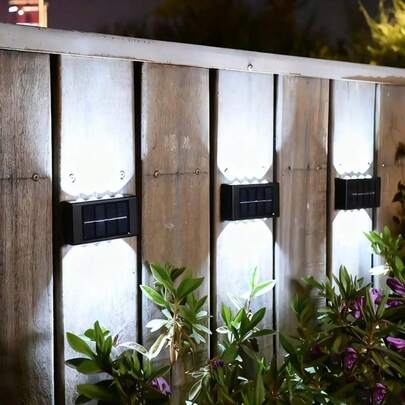 1/2/4件套户外太阳能灯可拆卸聚光灯套装，8颗LED按钮开关室内/室外安全照明装饰夜灯，可调节凸面镜楼梯灯 - 白光/暖光节日氛围装饰灯，户外景观照明，别墅照明 | 建筑照明，庭院美化 | 别墅外墙洗墙灯，花园小径安全照明，商业建筑轮廓勾勒 | LED户外装饰景观灯，情人节礼物，节日礼物，音乐节，派对装饰灯，圣诞节，万圣节