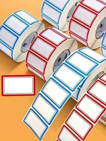 500pcs Waterproof, Oil-Proof Labels, Suitable For Refrigerator, Freezer, Food Storage Area And Kitchen Cleaning, Ideal For Food Containers, Cans, Meal Prep, Minimalist Design, Oil-Resistant Material, Suitable For Busy Households, Thank You Stickers, Birthday Stickers, Gift Labels