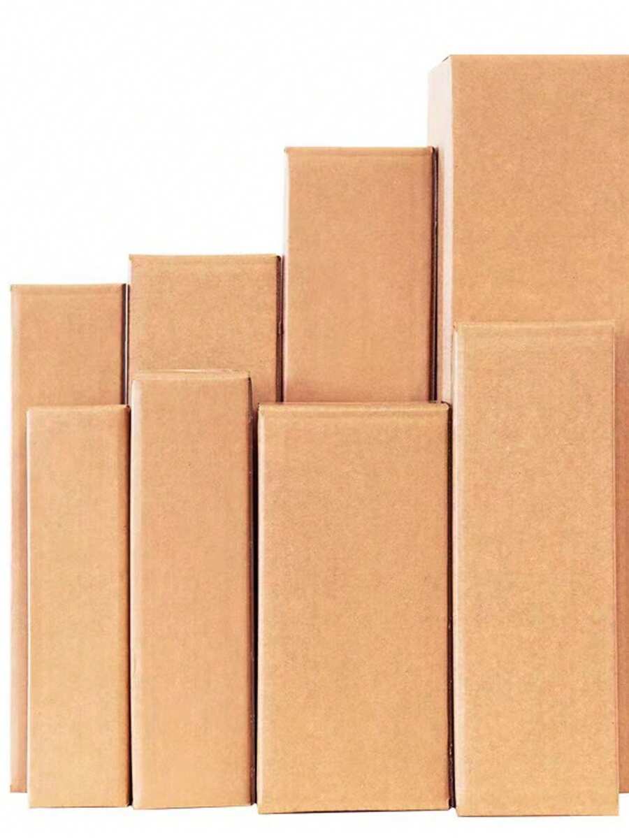 10/20 piezas Cajas de joyería de papel kraft, cajas de regalo de cartón corrugado extra resistentes y rectangulares, cajas de embalaje de bálsamo labial de papel corrugado - Multicolor - Ver 1
