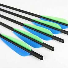 12Pcs Crossbow Bolts Carbon Arrows 20 Inch Hunting Archery Crossbow Arrows With Half Moon Nocks 125 Grain Removable Tips - Blue - View 11