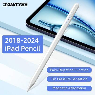 兼容iPad的触控笔，无需连接平板电脑，适用于2024款iPad Air 11、Air 13、M2、Pro 13、11、M4、第五/六/七/八/九/十代iPad Air 3/4/5、Mini 5/6，支持防误触功能