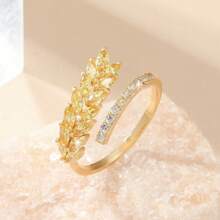 Purple  Wheat Ear Ring For Women, Niche High-End Non-Fading Ring, Fashionable, Simple, Versatile Finger Ring Jewelry - 1PC - Xem 8