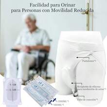 Orinal para ore Orinal ore de silicona reutilizable Orinal para ore con calzon y Antifugas con Recolector de 000 ml y 2000 ml para ospita Coces ajes Ca versal - como en la foto - Ver 2