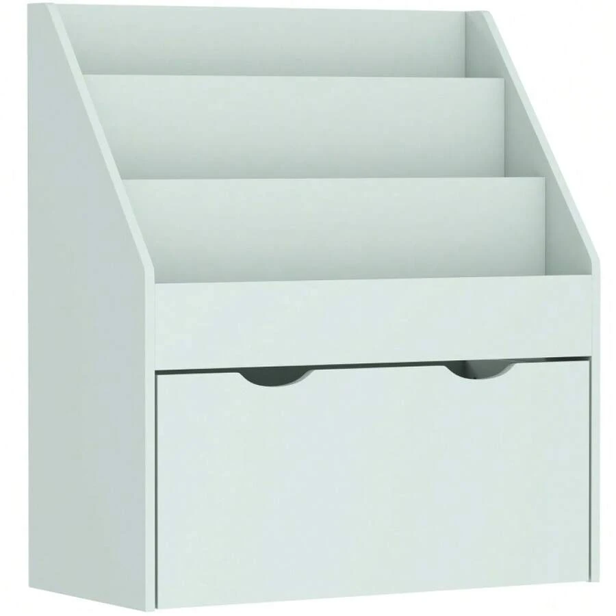 Bookcase For With Shelves Drawer Bookcase For Bedroom Playroom Green - Green - View 1