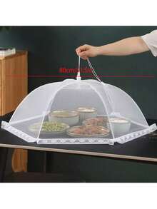 1pc Foldable Food Cover, Dust & Fly Proof Tabletop Food Mesh Tent, Rectangular Kitchen Food Protector - Multicolor - View 11