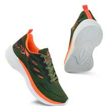 Women's Modern Lightweight Comfortable Athletic Shoes For Walking And Training - 綠/橙色 - 查看 2