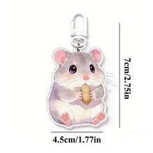 Cartoon Hamster Keychain, Kids Bag Keychain, Cute Animal Keychain! Creative Keychain Pendant Party Gift, Birthday Gift Keychain - Multicolor - View 7