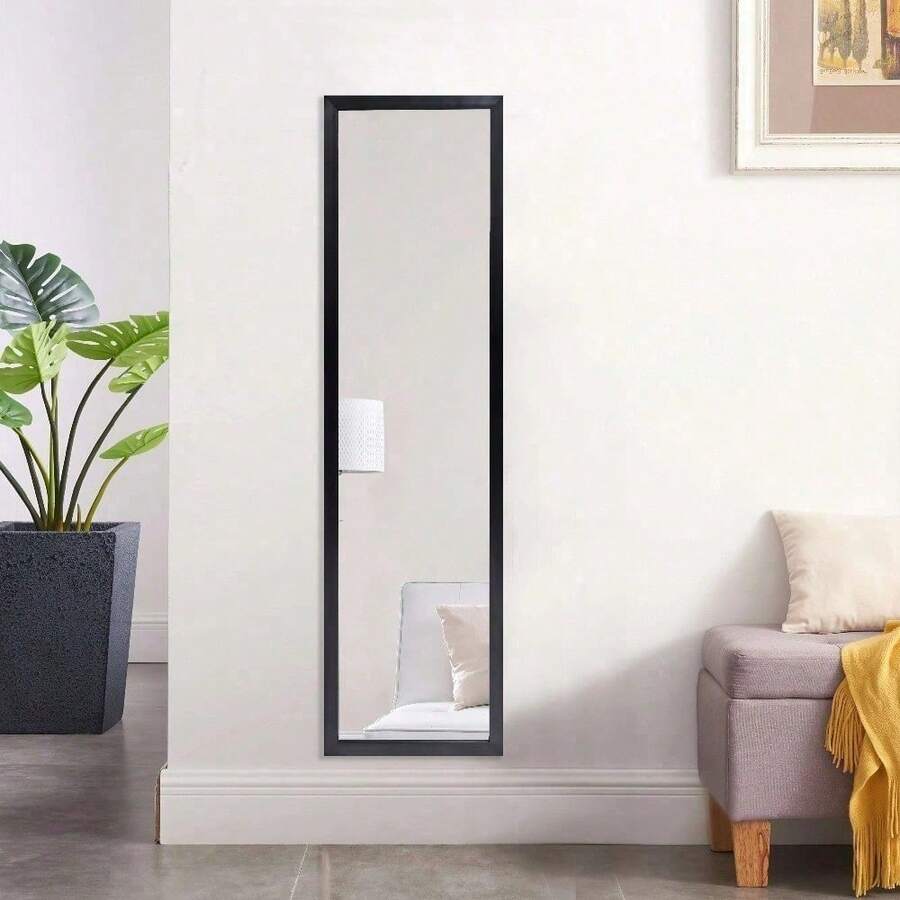 Large Wall Mirror 13x49 Inches Modern Black Rectangle Mirror For Bathroom Living Room Bedroom Decor Full Length Frameless Mirror With High-Quality Glass For Home Office Entryway Or Vanity - 1 - Xem 1