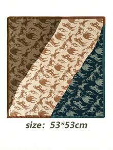 这款100%纯真丝女士围巾轻巧便携，可作头巾或颈巾佩戴，尽显优雅、清新、甜美的气质。尺寸为20.87 x 20.87英寸，适合约会和日常佩戴。 - 彩色 - 查看 4