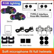 2 piezas/1 pieza Casco de motocicleta Y13 Pro con auriculares inalámbricos Bluetooth 500m Versión Intercomunicador, con Bluetooth inalámbrico BT6.0, iluminación RGB, radio FM, manos libres, cancelación de ruido, batería de larga duración, carga USB-C, compatible con cascos de media/cara completa/todoterreno - Para motocicleta, ciclismo, transporte, carreras - Accesorios de conducción de motocicleta, artículos esenciales de transporte, diseño elegante, estructura duradera, auriculares inalámbricos, entusiastas de la aventura, regalo de Navidad, regalo de Año Nuevo - Y13 Pro (intercomunicador de 500 m) - Ver 12