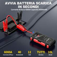 PGNOOGE 5000A Arrancador De Coche, Booster De Batería 22800mAh (Para Motores De Gasolina Hasta 8.5L), Arrancador De Emergencia Auto 12V With Linterna, Pantalla LED, Carga Rápida USB - 5000A-m10A - View 4