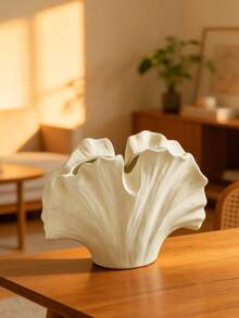 1pc Vintage Ginkgo Leaf Artistic Flower Pot, Suitable For Decorating Living Room And Study - A - View 2