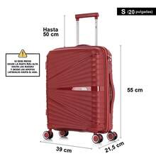 Maleta de Cabina 55x39x21.50cm (46L) Polipropileno | Mediana expandible 65cm-23kg(79L) | Grande expandible 75cm-25kg (117L) | ruedas giratorias y candado incrustado | resistente | duradera | con asa telescópica | ideal para viajes de negocios y vacaciones |para hombres y mujeres - Amarillo/Blanco/Burdeos/AzulMarino/Negro/RosaDorada/Turquesa/Rosa - Rojo - Ver 3