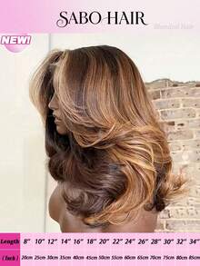 28英寸蕾丝前假发,真人前额发丝,200密度,水波纹蕾丝前假发,混合发丝,预先拔毛,13x4高清蕾丝前额,漂白发结,所有配件齐全,可直接佩戴,4/27蜂蜜金无胶假发,女士款 - S4/27 - 查看 32