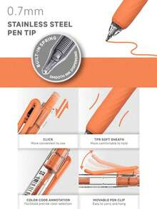 6/36/54/72/90 Colors Retractable Acrylic Paint Pen Set - Gel Pens (0.7mm), Acrylic Paint Markers, Ballpoint Pens, Liners, Highlighters, Suitable For Vibrant Color Writing And Sketching, Smooth Writing, Applicable For Painting, Marking, Student Notes, Handbook Making, Office Use - Multicolor - View 5