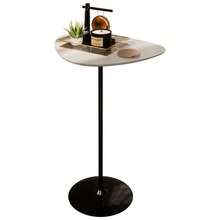 Inaugurates Furniture Organic Side Table 60cm Support For Living Room Corner Sofa High Industrial Steel Base - White - View 6
