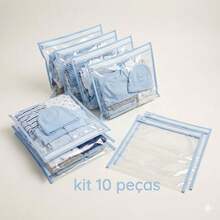 Kit Of 10 Multipurpose Diaper Bag Organizer Envelopes With Zipper - 天藍色 - 查看 4