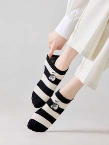 5 Pairs Women's Cartoon Boat Socks, Summer Women's INS Style Short Socks, Casual College Style Socks - Multicolor - View 7