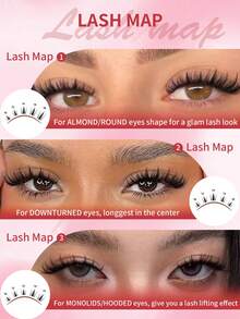 384片单根假睫毛,睫毛册,簇状假睫毛,DIY家用睫毛嫁接,簇状假睫毛,单根假睫毛,漫画睫毛簇套装,尖刺簇状睫毛嫁接套装,动漫睫毛,单根浓密睫毛嫁接套装,DIY家用8-16毫米簇状睫毛套装,含粘合剂和密封剂,防水,含镊子 - 彩色 - 查看 10