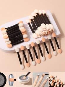 50PCS This Multi-Functional Makeup Tool Is A Sponge, Double-Headed Eyeshadow Brush, Eye Smudging Stick, And Can Also Be Used As A Nail Art Applicator - Multicolor - View 4