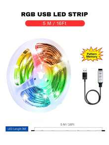 aiinnew 3.3英尺 - 50英尺/1米 - 15米 LED灯带，适用于卧室、客厅、家居、圣诞派对、装饰，配备3键遥控器，RGB颜色变换，适用于中国新年、复活节、慕尼黑啤酒节、独立日、宰牲节、亡灵节、新年、情人节、感恩节、斋月、圣帕特里克节、骄傲月、狂欢节等节日。 - 白色-記憶版 - 查看 14