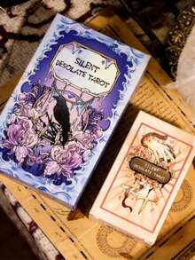 原创“寂静荒芜”塔罗牌，空灵唯美，浪漫疗愈，适用于节日、婚礼、音乐节、圣诞节、情人节、愚人节等场合，带来轻松愉悦的游戏体验。 - 1pcs - 查看 1