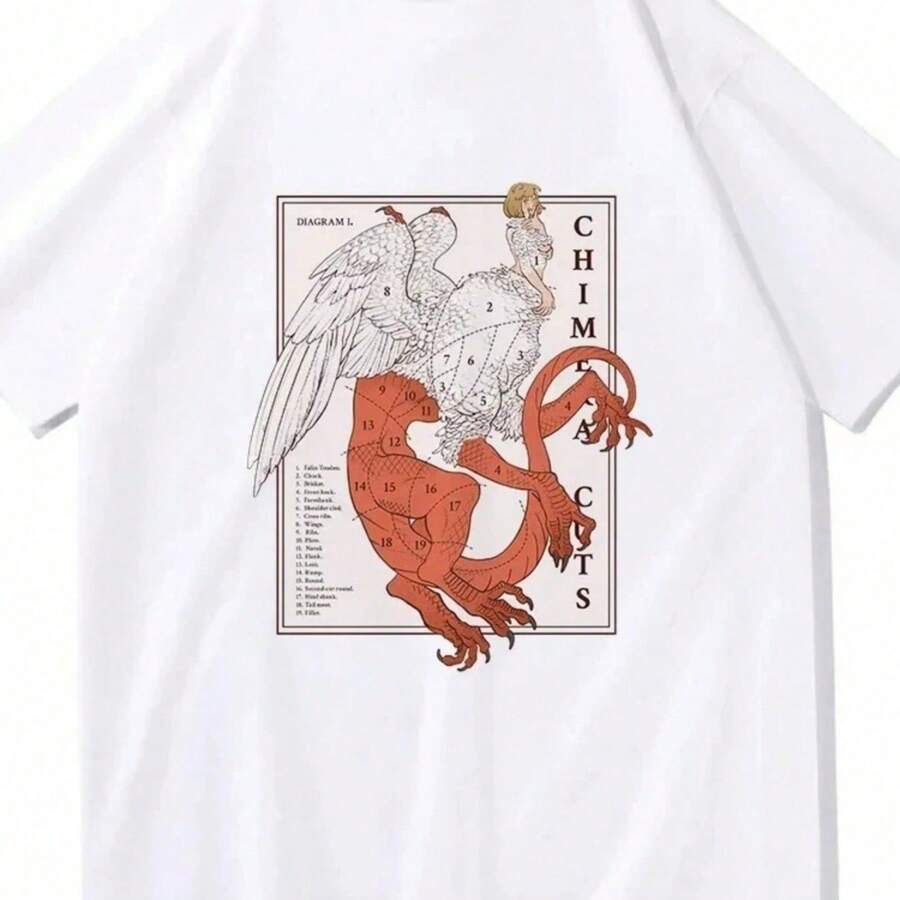 Delicious In Dungeon Falin Chimera Cuts Tshirt Fashion Womens Harajuku Marcille Chilchuck T-Shirt Unisex Vintage T Women - White - View 1