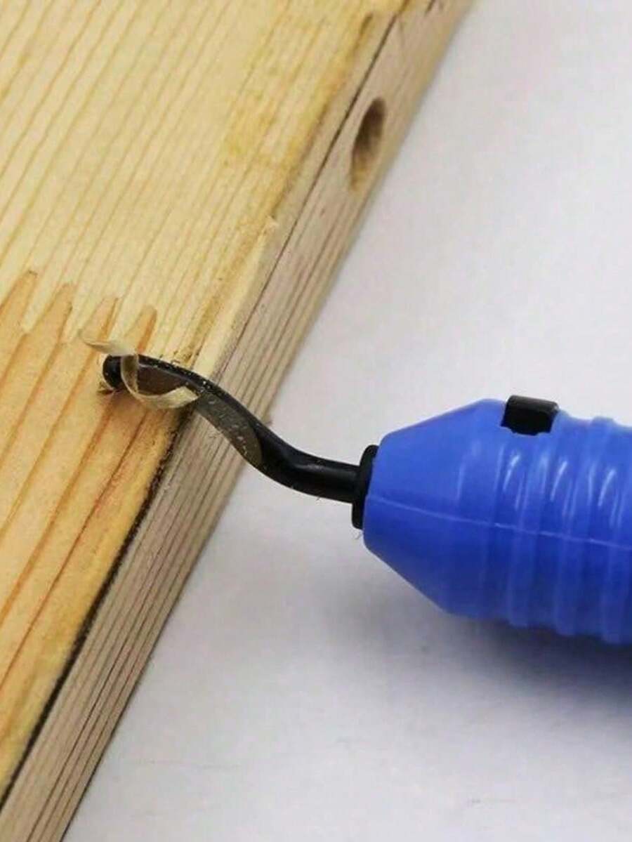 1pc Burr Scraper Blade, Trimming Knife, Deburring Notch, Internal Hole Scraper, Metal Chamfering Tool, Portable And Easy To Carry, Fixed Handle, Plastic Folding Knife, Deburring Tool, Trimming Device Tool, Metal Edging Tool - Manual Trimmer - View 1