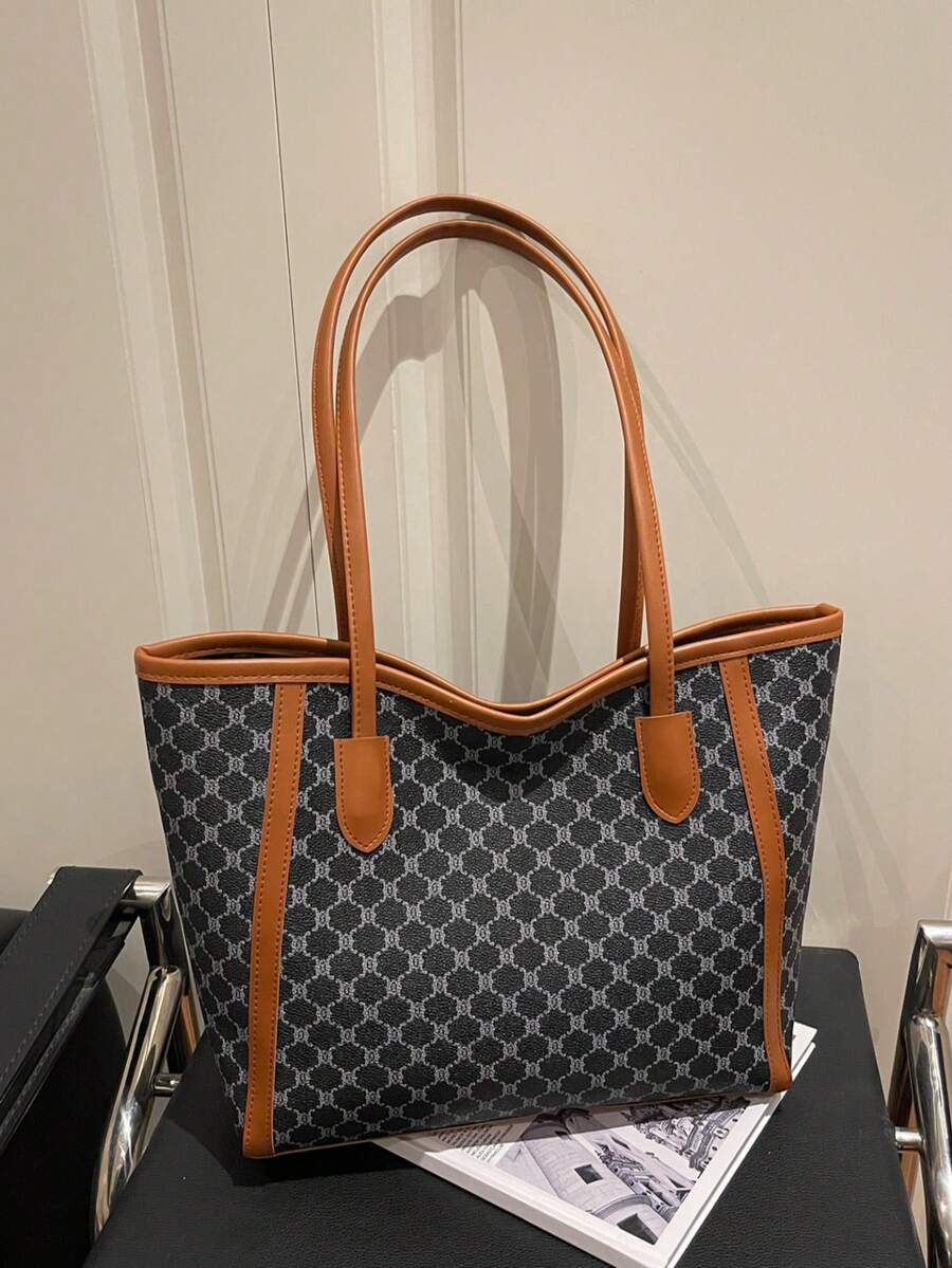 Túi xách thời trang cao cấp, đa năng, mẫu mới mùa hè 2025, túi đeo vai cỡ lớn sang trọng dành cho nữ. - màu đen - Xem 1