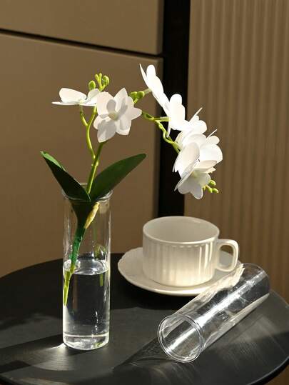 10个/1个圆柱形塑料花瓶，透明纤细单枝花瓶，简约风格散装花瓶，适合家居装饰，适合婚礼、生日、新娘送礼会、派对、餐桌中心装饰花瓶，适用于活动策划师和派对组织者