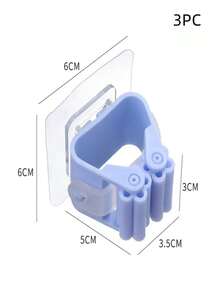 Wall Mounted Mop Holder Hook, No Drill Adhesive Broom Organizer Hanger, Bathroom Storage Clip - A - View 9