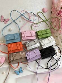 Questa nuova 1 pezzo di borsa a mano mini minimalista è casual, semplice e alla moda. Presenta un design con cerniera e una tracolla non regolabile, rendendola adatta per uscite quotidiane e gite di shopping. Può contenere facilmente gli essenziali di tutti i giorni, è un pezzo versatile ed è un must della moda. Si adatta a vari stili e occasioni, rendendola altamente adattabile. Può anche essere regalata agli amici. - Multicolore - Visualizzare 2