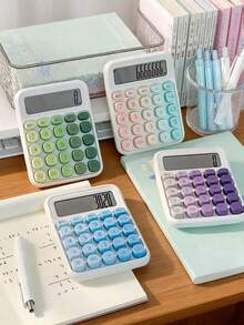 Big Screen Keys Computer Financial Accounting Multi-Color Gradient Calculator Special For Students Back To School Gift - One-size - View 12