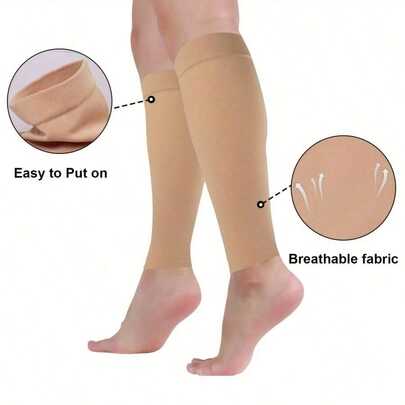 1 đôi vớ nén cao 20-30mmHg, unisex, mềm mại và ôm sát, thích hợp cho việc đứng hoặc ngồi lâu, dùng được cả bốn mùa.