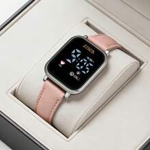 ZOEA Couple Digital Watches - 錶帶:淺粉紅色/錶殼:銀色 - 查看 2