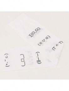 白色涂鸦字母印花过膝袜，原宿风，Y2K Cosplay 可爱舒适袜 - 白色 - 查看 5