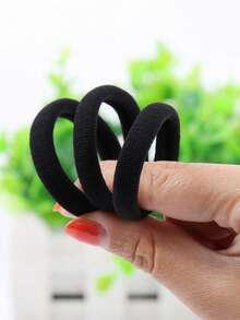 Minimalist Elastic Seamless Hair Ties, Suitable For Women's Daily Wear, Casual Ponytail Hair Ties, Hair Bands - Multicolor - View 7