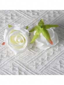 2 piezas Decoración de pasillo de boda con rosas, que incluye flores para bancos de iglesia, decoraciones para sillas de ceremonia y recepción de boda, decoración de bancos, decoraciones de iglesia, con flores artificiales, hojas de eucalipto y cintas, decoraciones de boda - color aleatorio - Ver 10