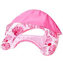 1pc Inflatable Lounger Chair With Cup Holder And Canopy Design, Leaf Pattern, PVC Material, Suitable For Water, Beach, Pool, Theme Party, Inflatable Water Float, Pool Floating Seat, Inflation Pump Needs To Be Purchased Separately - Leaf U-shaped Recliner - View 14