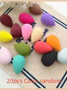 3/5/10/15/20/30/50pcs Makeup Sponges, Random Colors & Shapes, Powder, Cream & Liquid Foundation Blender, Latex-Free Wet & Dry Use, Suitable For All Skin Types - 彩色 - 查看 11