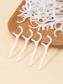 Disposable Dental Flosser,  Floss Picks, High Voltage Plastic Box, Toothpicks - White - View 2