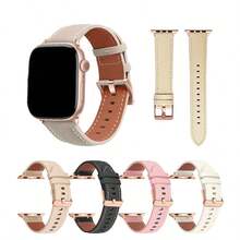 Dây đeo đồng hồ bằng da tổng hợp cao cấp dành cho Apple Watch Series 10 (S10) 38/40/41/42MM - Tương thích với Series 1-9/SE/SE2, siêu mềm mại và bền lâu, phong cách thời trang hàng ngày dành cho nữ, món quà Giáng sinh hoàn hảo. - 38/40/41(M) - Xem 2