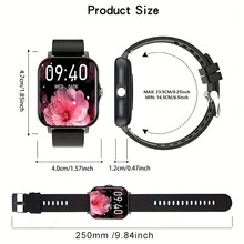 The New 2025 1.85-Inch HD Full-Screen Touch Screen Men's And Women's Smartwatch With Silicone Strap Is Suitable For Both Men And Women. It Features Wireless Call/Reception, Step Counting, And Multiple Outdoor Sports Modes Including Cycling, Running, Hiking, Rock Climbing, And Mountain Climbing. It Also Features Call Reminders, Sedentary Reminders, An Alarm Clock, Wireless Music, Camera Control, Rechargeable Battery, And Wireless Functions. It Is Suitable As A Birthday Gift, Halloween Gift, Christmas Gift, And Other Holiday Gifts For Boyfriends And Girlfriends, Couples, Elders, And Colleagues. - 黑色 - 查看 3