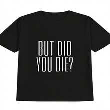 Women's Casual And Versatile Round Neck T-Shirt, Women's Top With Capital Letter Print, Women's Gift (1) - Black - View 2