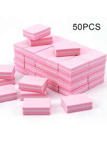 50/100pcs Double-Sided Mini Nail Buffer Blocks, Suitable For Manicure And Natural Nails - One Size - View 3