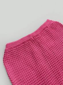 Women's Vacation Style Knit Camisole & Bodycon Skirt 2 Pieces Set - Deep Pink - View 8